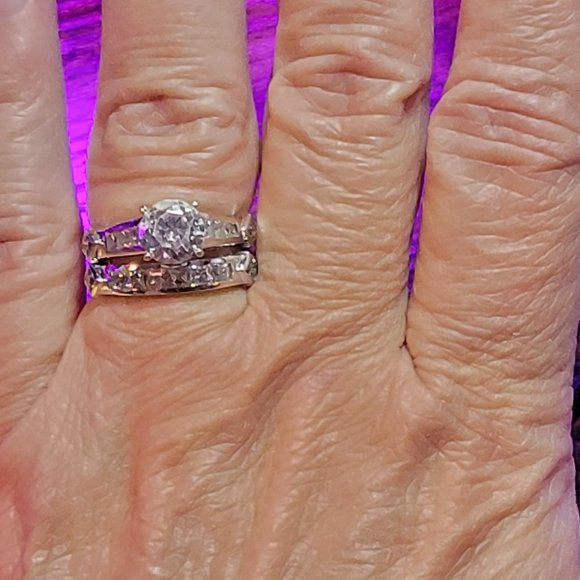 Gorgeous 3.5 Carat TW Ziamond Wedding Set - Picture 5 of 7